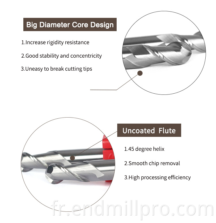 BALL NOSE END MILL FOR ALUMINUM WORKING